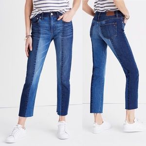 Madewell Cruiser Straight Crop Jeans: Two Tone